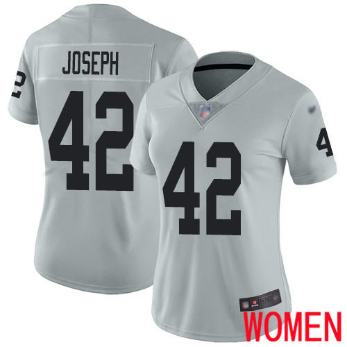 Oakland Raiders Limited Silver Women Karl Joseph Jersey NFL Football #42 Inverted Legend Jersey